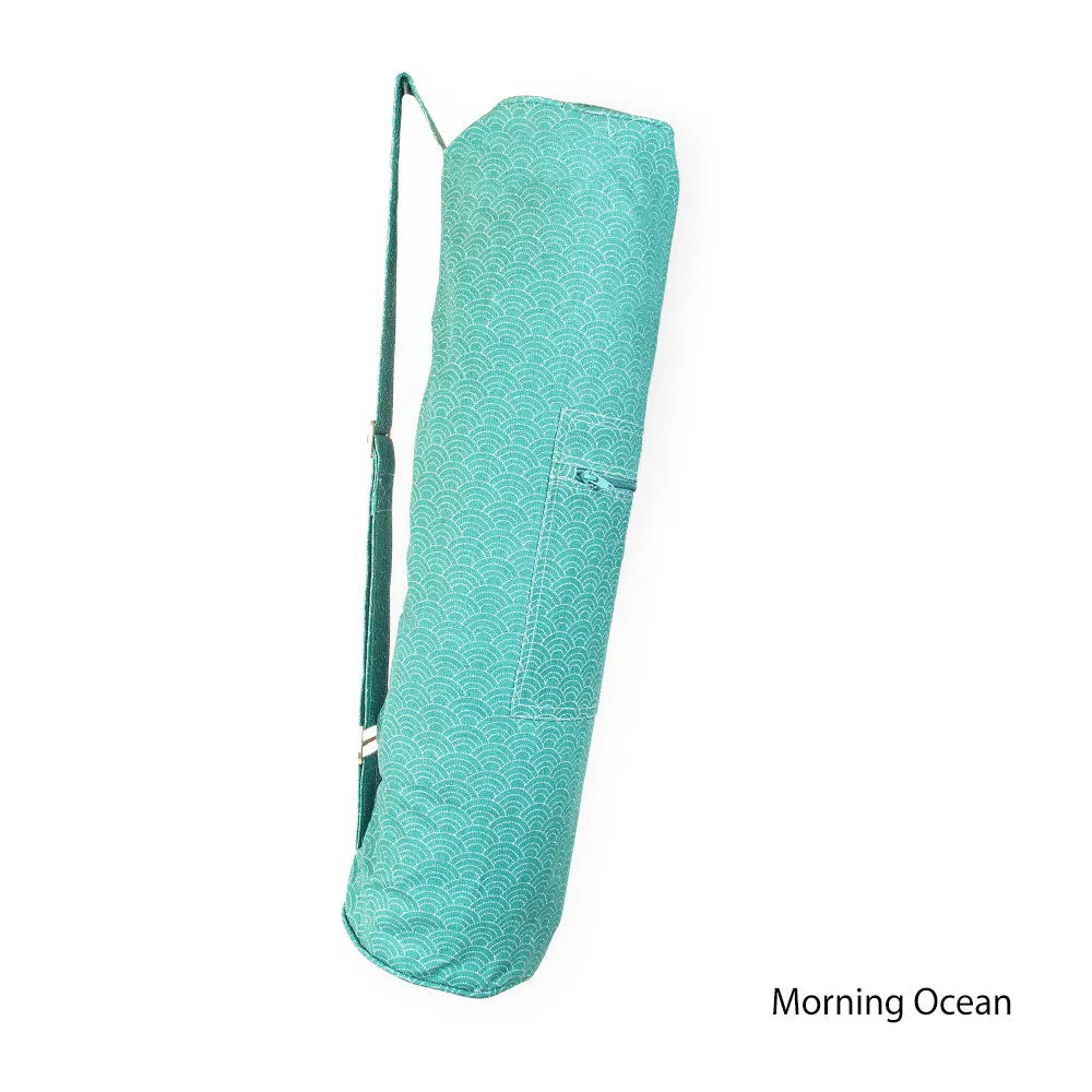 Organic Cotton Yoga Mat Bag - Printed Zip