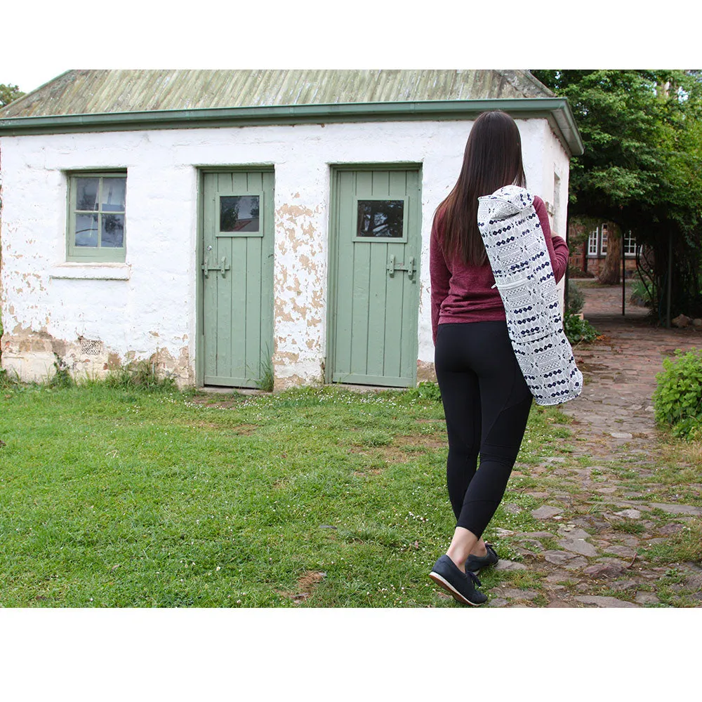 Organic Cotton Yoga Mat Bag - Printed Zip