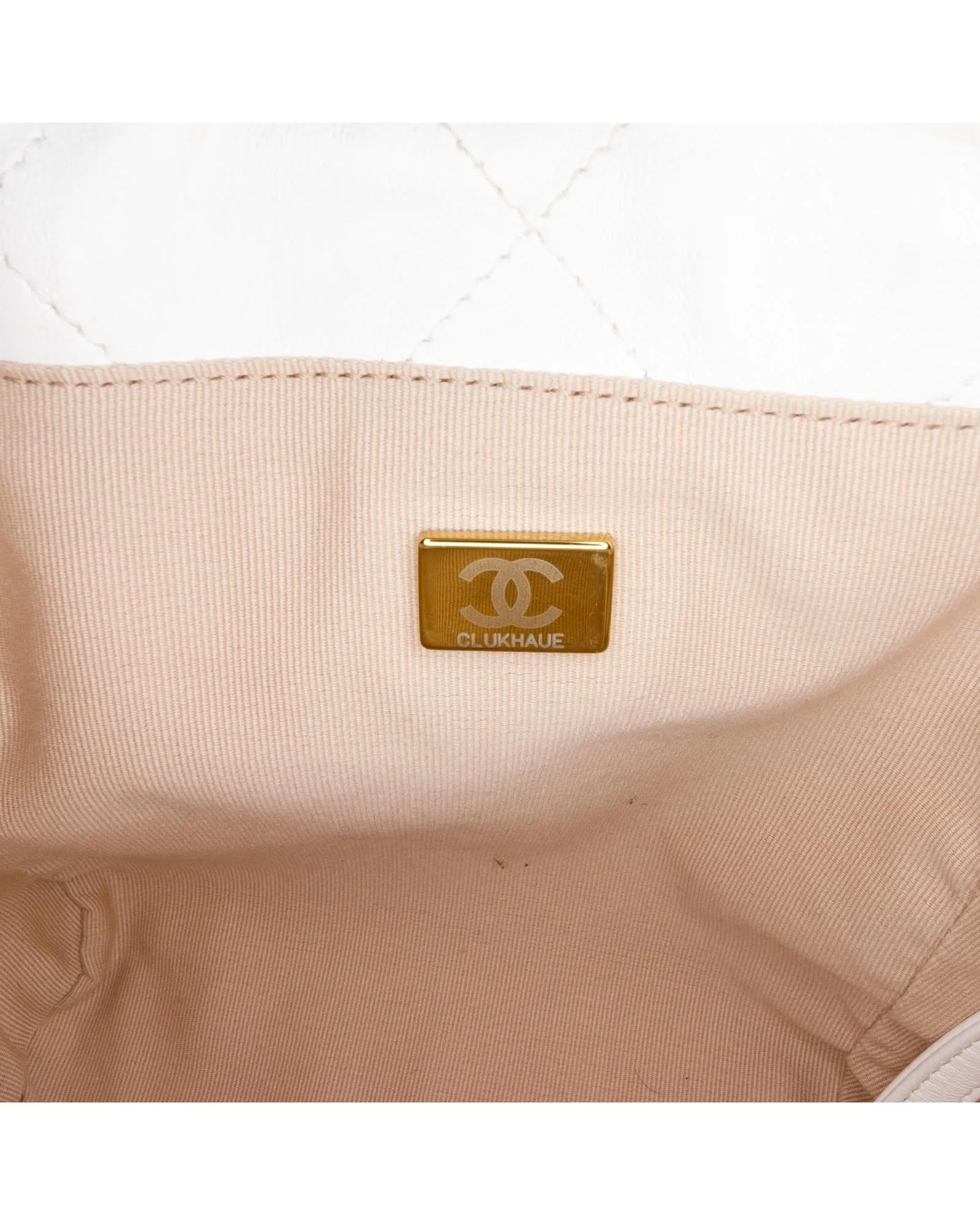 Quilted Lambskin Chain Detail Bucket Bag