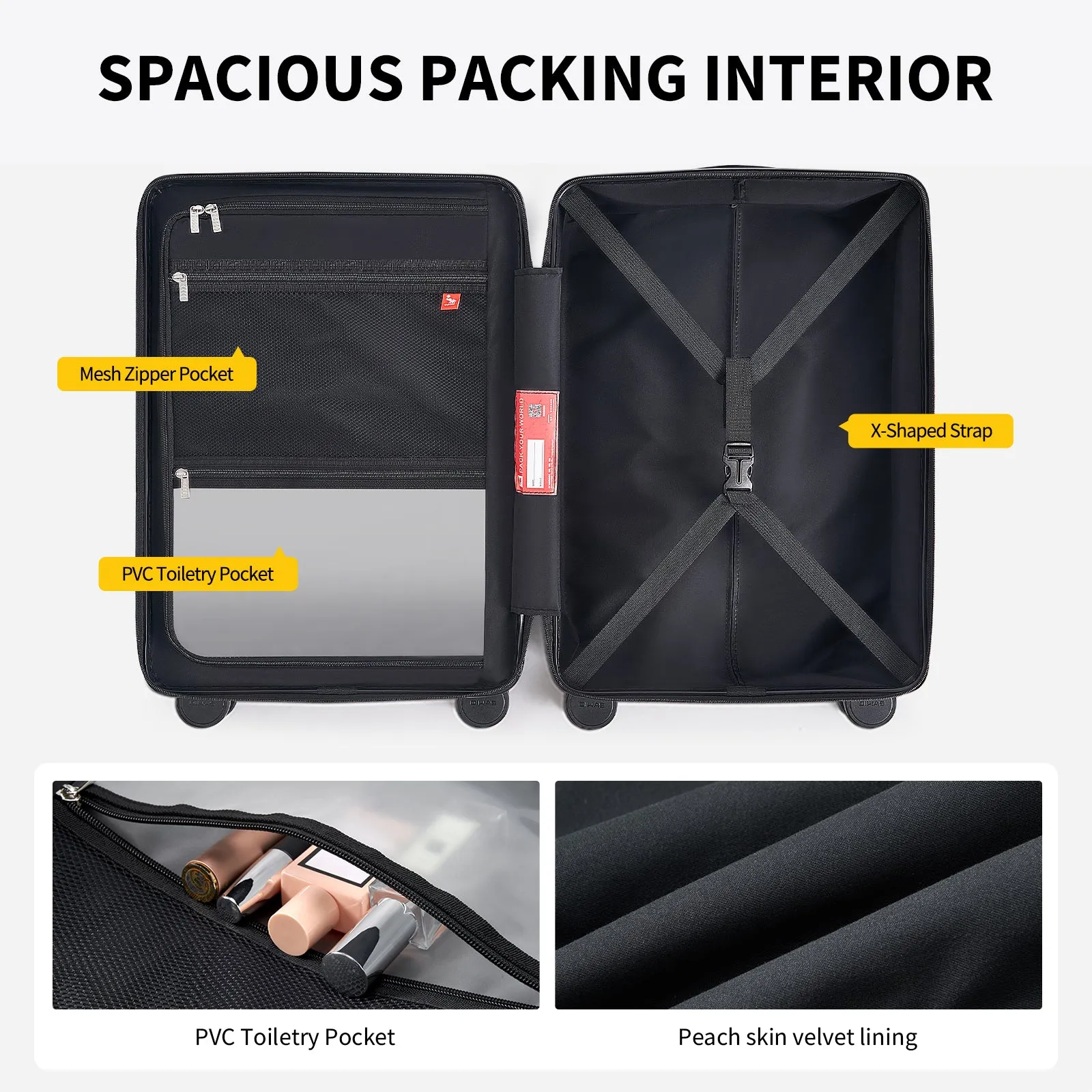 SLASH DIY Hard Shell Suitcase 20”Carry On 24”/28” Check In Luggage