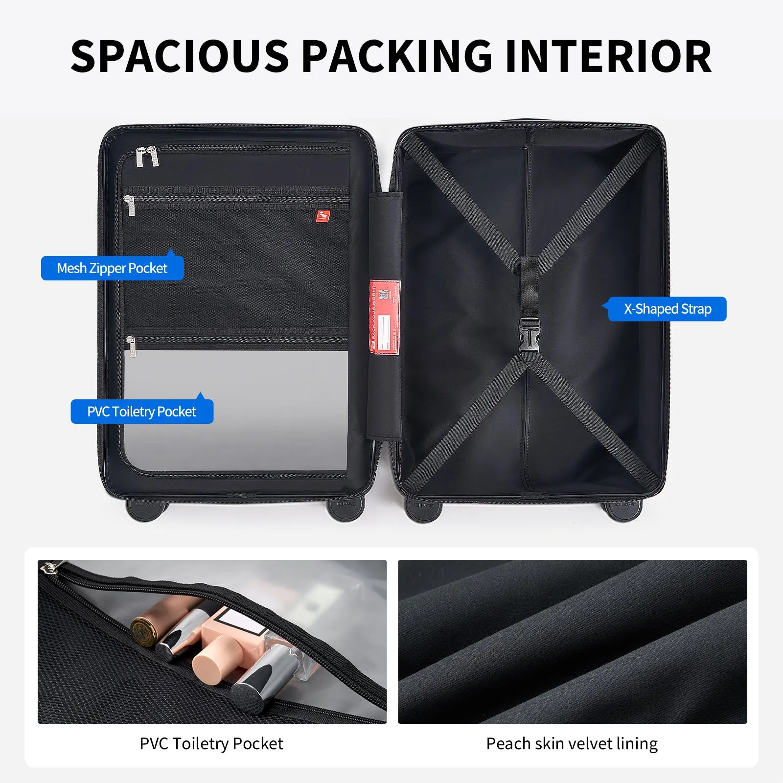 SLASH DIY Hard Shell Suitcase 20”Carry On 24”/28” Check In Luggage