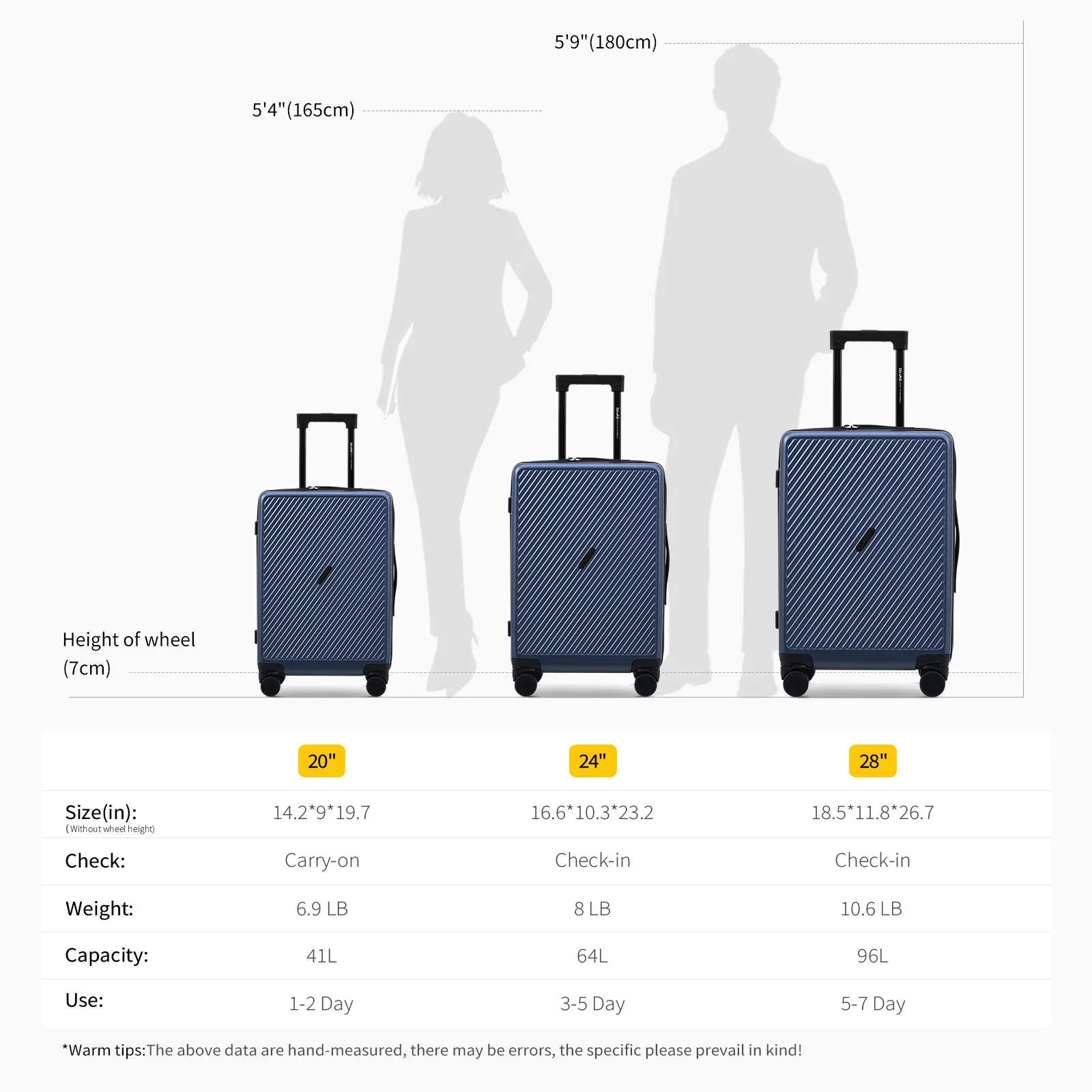 SLASH DIY Luggage Sets 2 Piece 20'' Carry-on   28'' Check-in