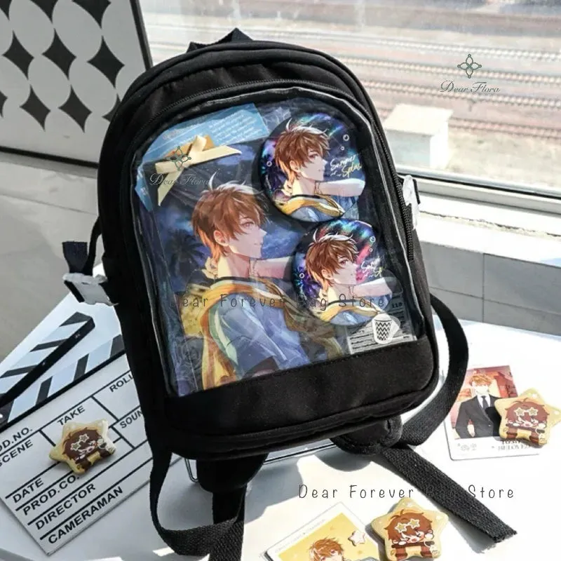 Sohiwoo Y2K Cute Mini Backpack Women Kawaii Ita Bag Sweet Girl Transparent Rucksack DIY Personality Display Knapsack Lolita Shoulder Bag