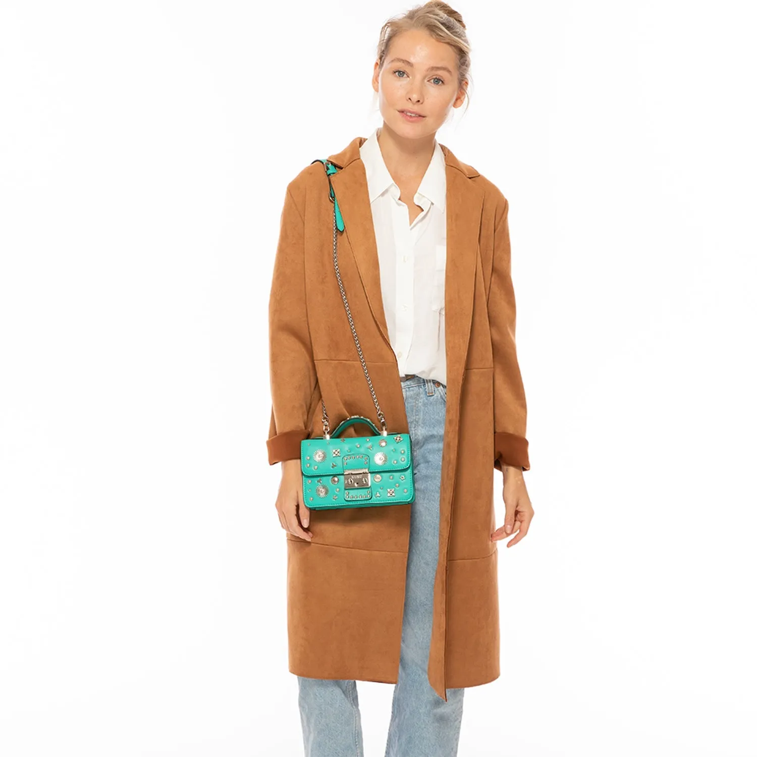 The Hollywood Green Purse with Studs