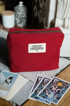 The pouch in collaboration with Lili Barbery - Recycled cotton Vibrant Red