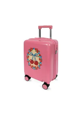Travel Suitcase - Cherry Bow
