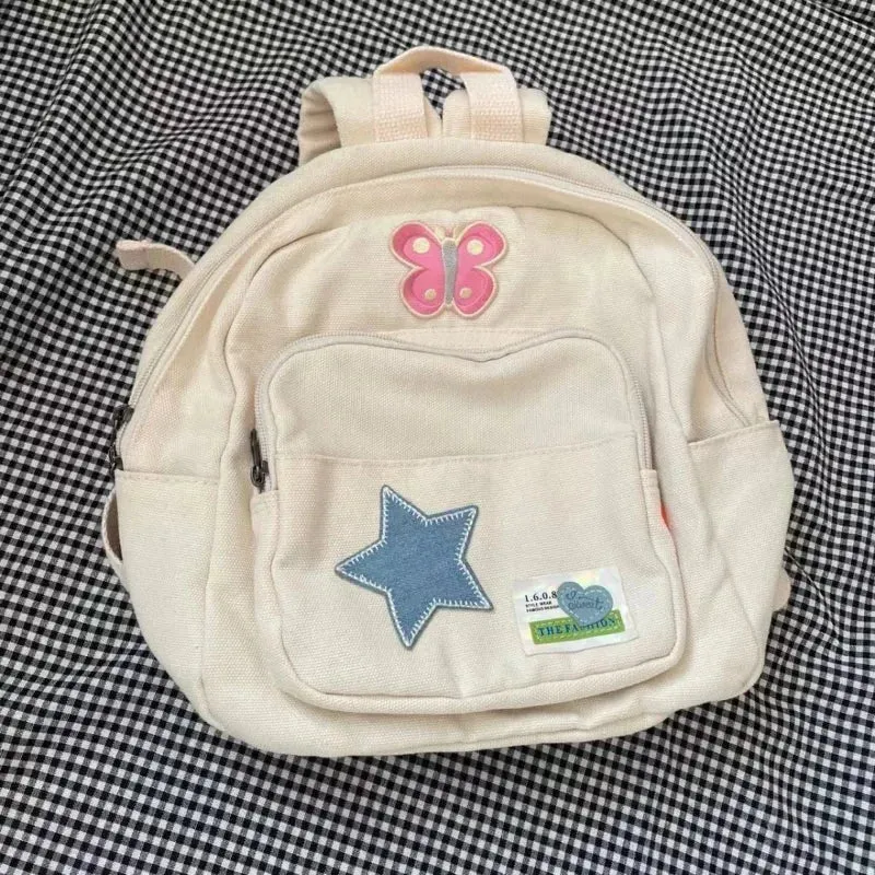 UAKISS  -  2024 Japanese Bear Star Y2k Aesthetic Backpack Kawaii Streetwear Sweet  Schoolbags Korean Girls Preppy Mini Backpacks for Women