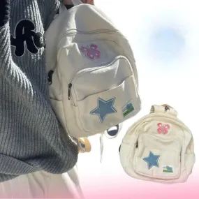 UAKISS  -  2024 Japanese Bear Star Y2k Aesthetic Backpack Kawaii Streetwear Sweet  Schoolbags Korean Girls Preppy Mini Backpacks for Women