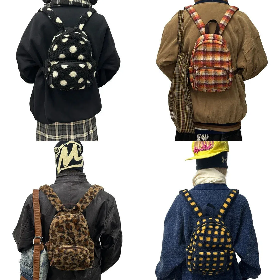 UAKISS  -  Backpacks for Women Y2k Aesthetic Vintage Dot Fashion Streetwear Backpack Korean All Match Students Mini Casual Schoolbags Femme