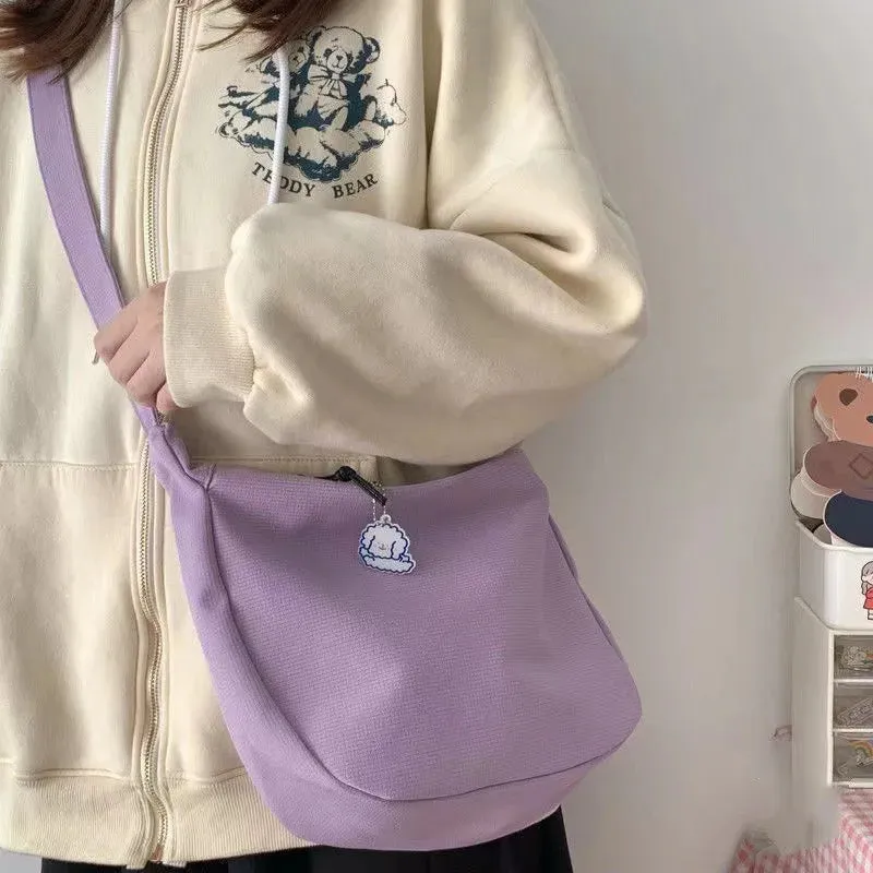 Uakiss Shoulder Bags Women Solid Harajuku All-Match Simple Multifunction Handbags Large Capacity Crossbody Bags For Women Teens Purse