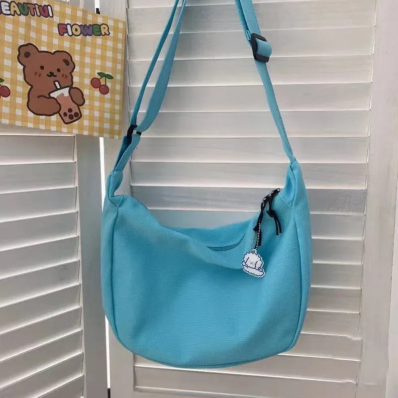 Uakiss Shoulder Bags Women Solid Harajuku All-Match Simple Multifunction Handbags Large Capacity Crossbody Bags For Women Teens Purse