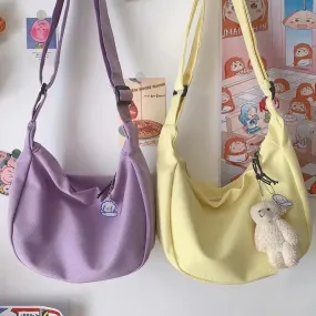 Uakiss Shoulder Bags Women Solid Harajuku All-Match Simple Multifunction Handbags Large Capacity Crossbody Bags For Women Teens Purse