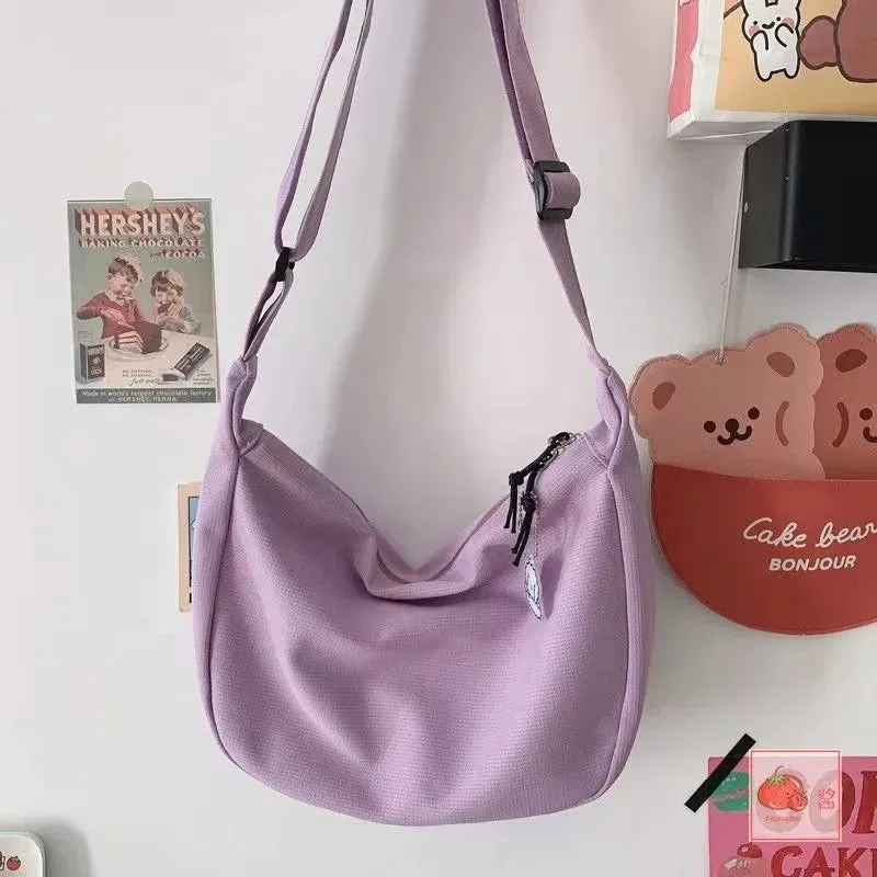 Uakiss Shoulder Bags Women Solid Harajuku All-Match Simple Multifunction Handbags Large Capacity Crossbody Bags For Women Teens Purse