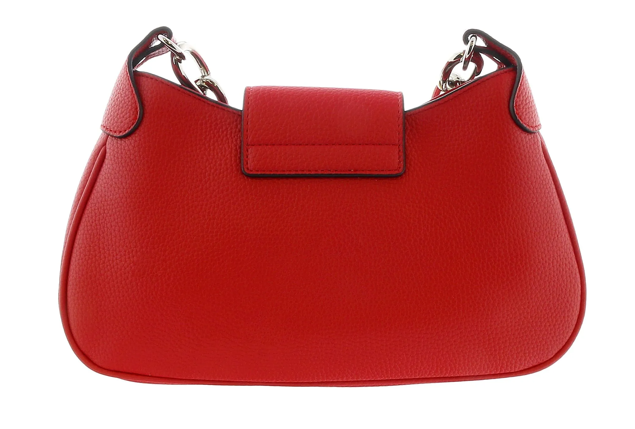 Versace Jeans Couture High Risk Red Half Moon Signature Closure Hobo Bag