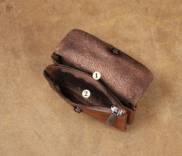 Vintage Women's Minimalist Wallet Coin Purse With Zip