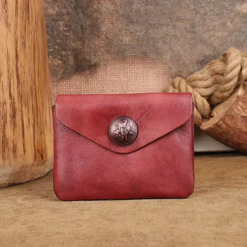Vintage Women's Minimalist Wallet Coin Purse With Zip