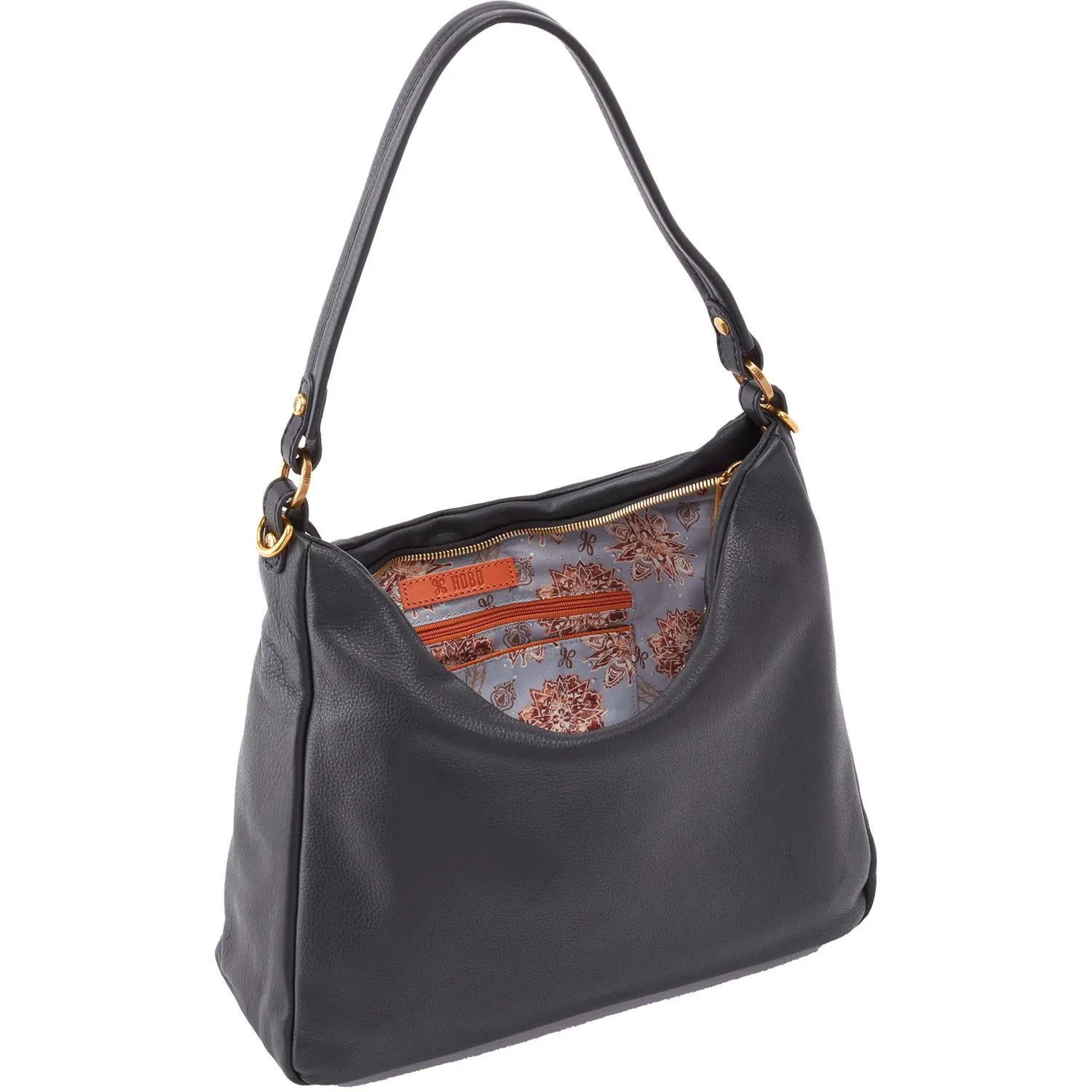 Women's Hobo Delilah Black Vintage Leather