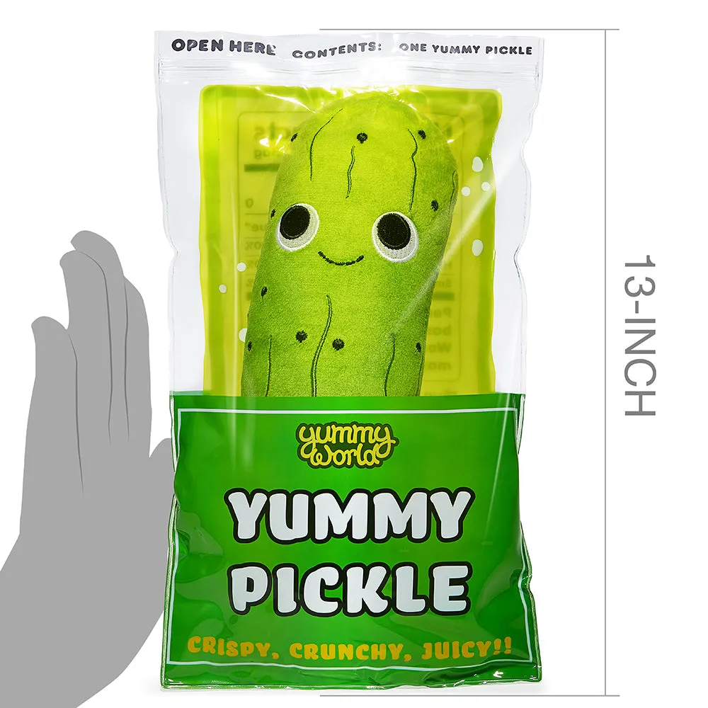 Yummy World Crunchy Pickle in a Bag 10" Interactive Plush